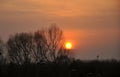 A round of the sunset in The Olympic parkÃ¯Â¼ÅBeijing